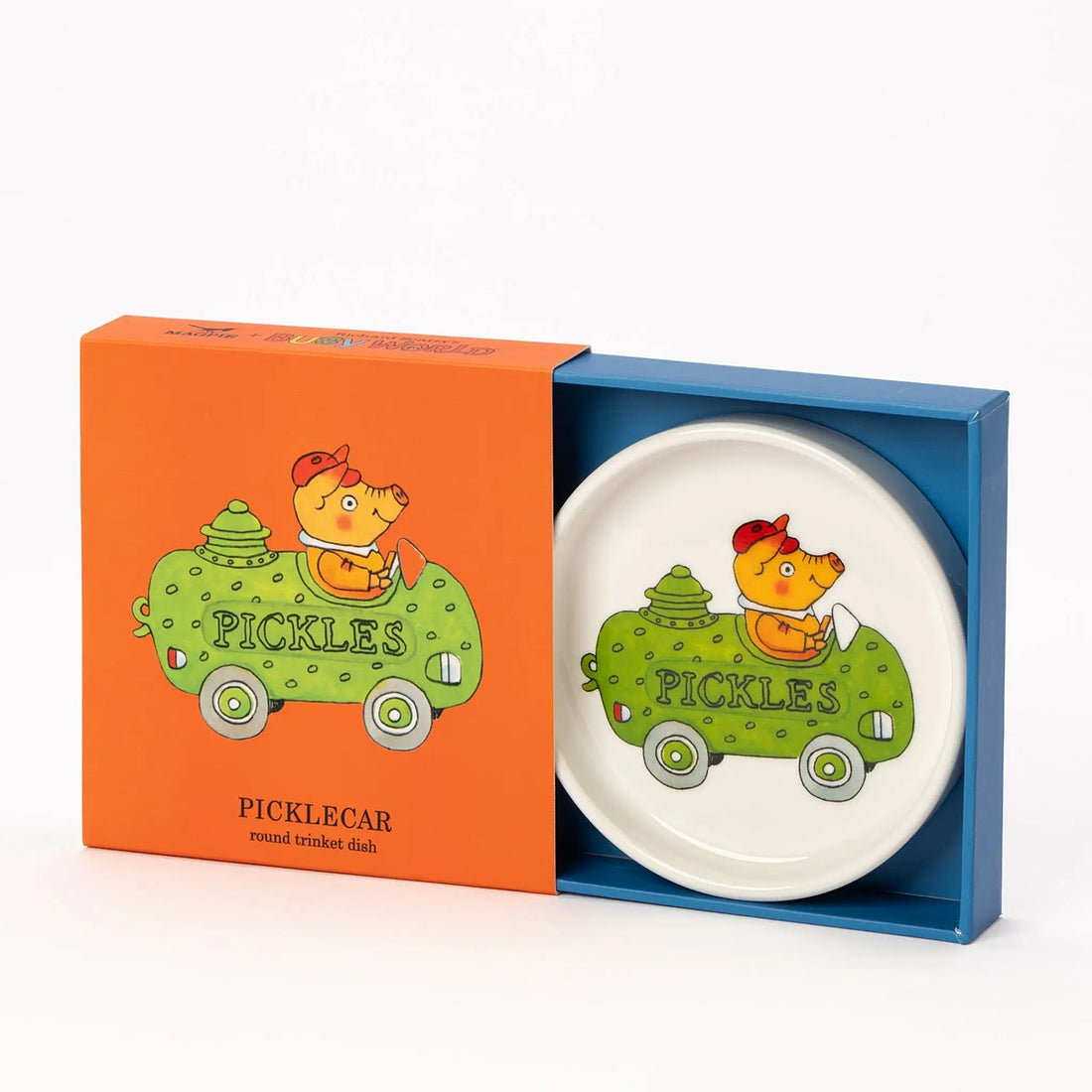 Magpie x Richard Scarry Picklecar Round Trinket Dish