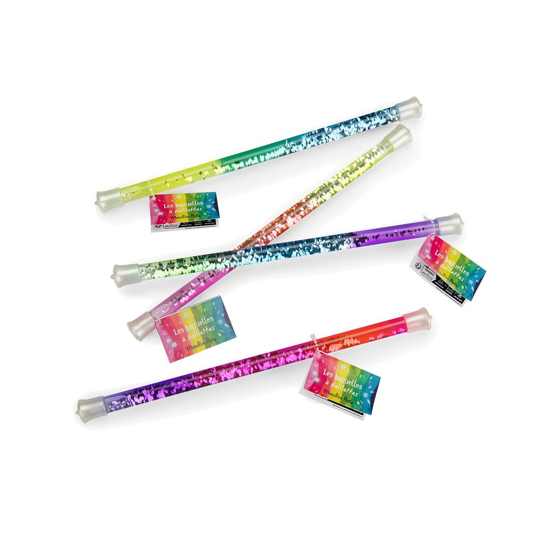 Les Petites Merveilles Green & Purple Glitter Wand
