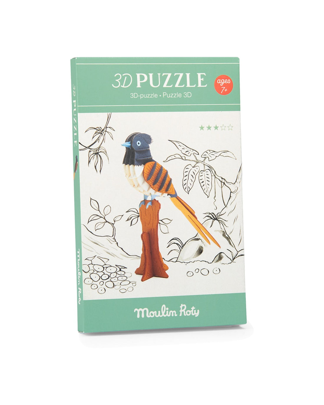 Tout Autour du Monde 3D Puzzle - Indian Paradise Flycatcher