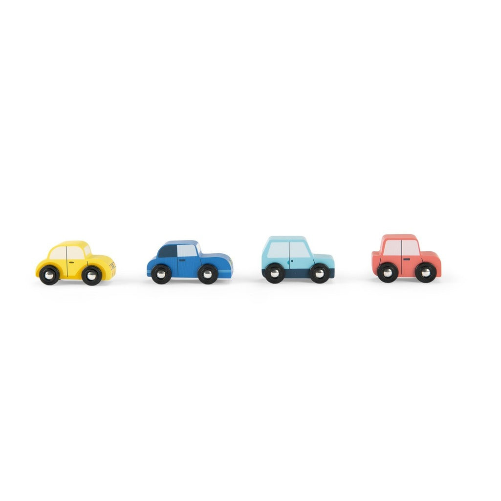 Avenue Du Moulin Set of 4 Wooden Cars - Parkette.