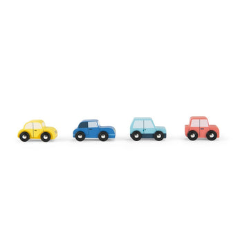 Avenue Du Moulin Set of 4 Wooden Cars - Parkette.