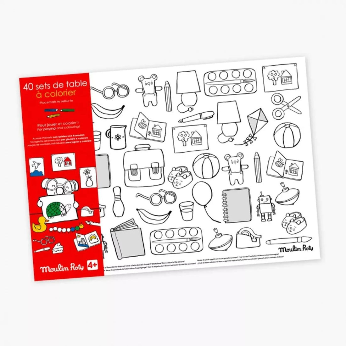 Les Popipop 40 Placemats to Colour - Parkette.