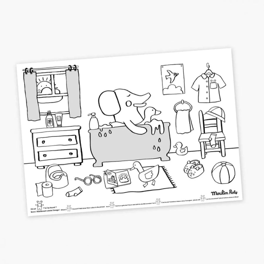 Les Popipop 40 Placemats to Colour - Parkette.