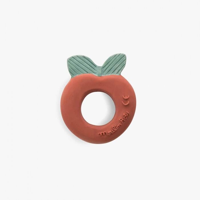 Pomme des Bois Natural Rubber Apple Teething Ring - Parkette.