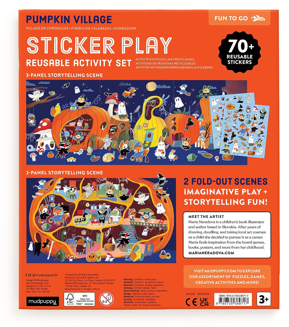 Pumpkin Village Sticker Play Reusable Activity Set