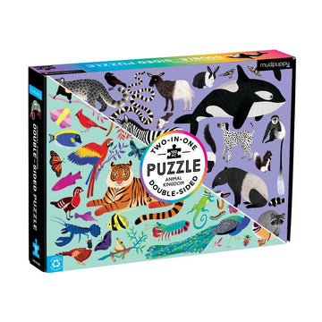 Animal Kingdom 100 Piece Double-Sided Puzzle - Parkette.