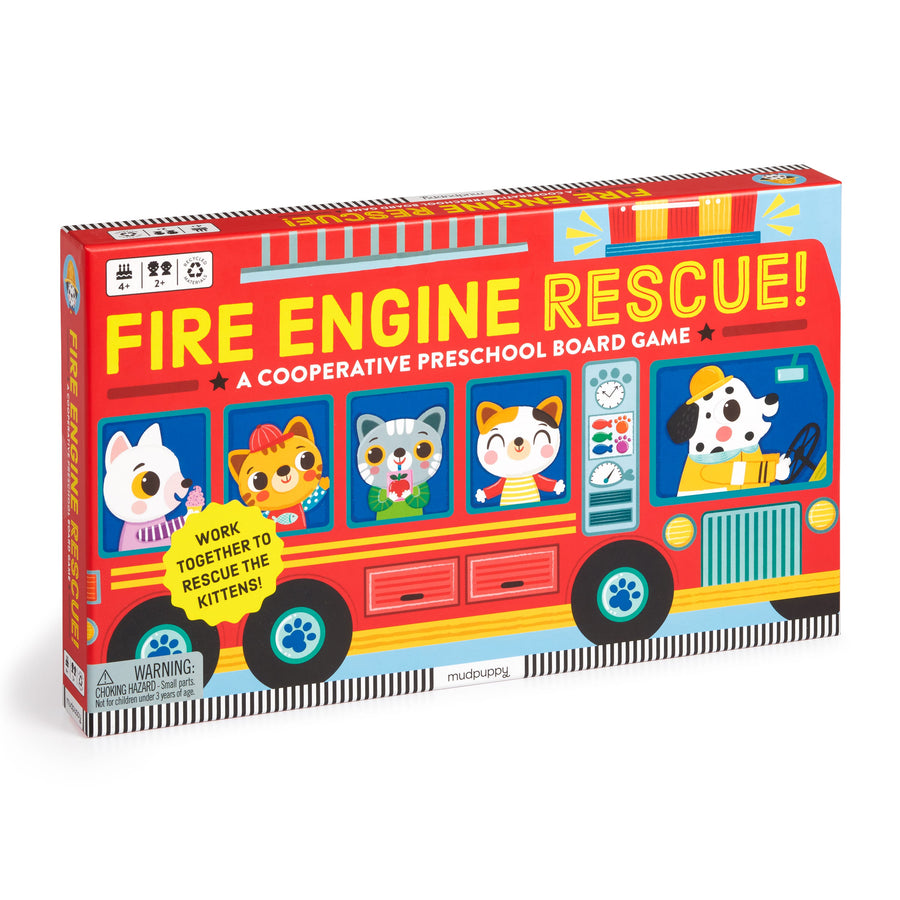Fire Engine Rescue! Cooperative Board Game - Parkette.