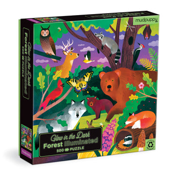 Forest Illuminated 500 Piece Glow In The Dark Family Puzzle - Parkette.