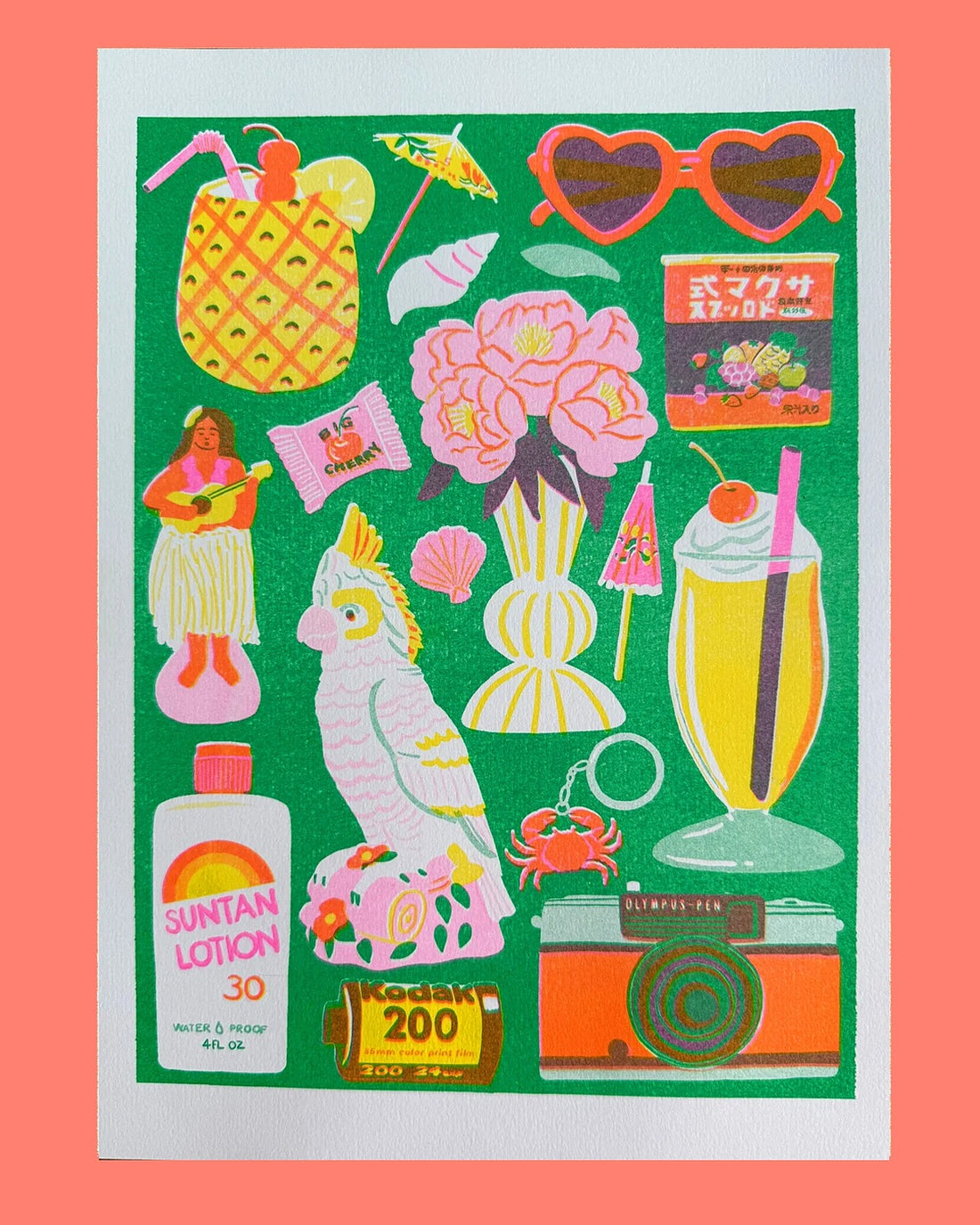Tropical Riso Print