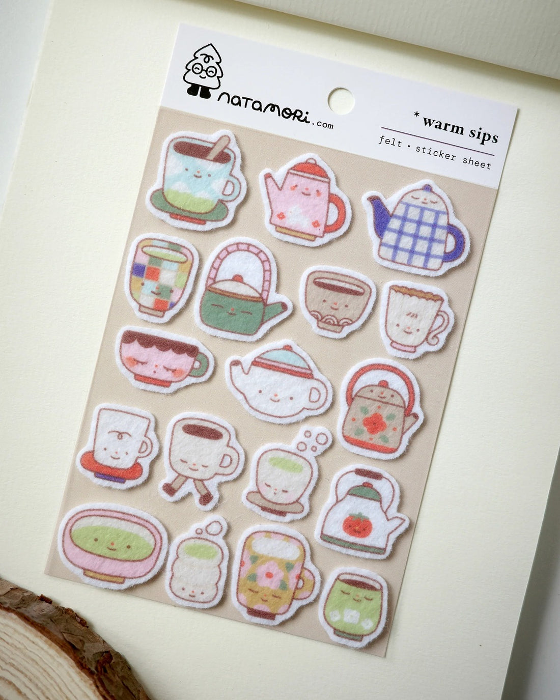 Warm Sips Felt Sticker Sheet