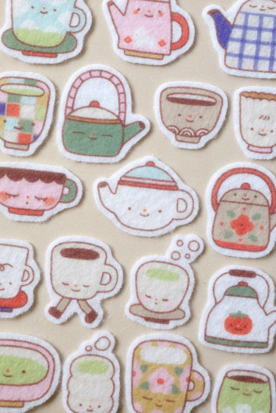 Warm Sips Felt Sticker Sheet
