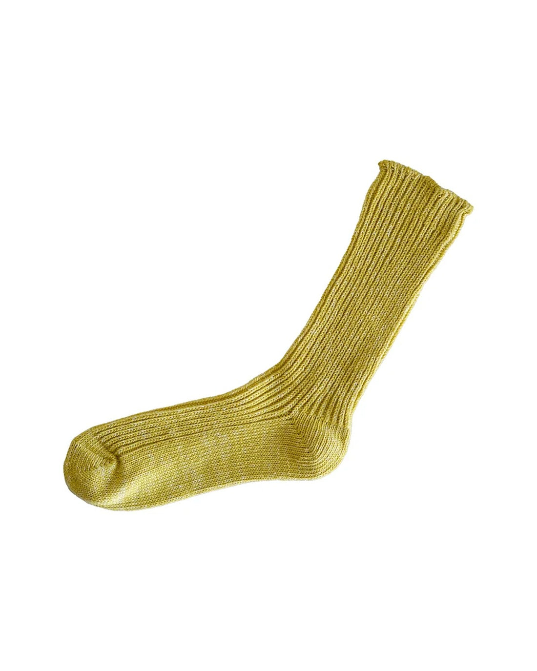 Hemp Cotton Ribbed Socks - Vintage Yellow