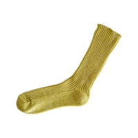 Hemp Cotton Ribbed Socks - Vintage Yellow