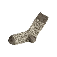 Wool Jacquard Socks - Gray
