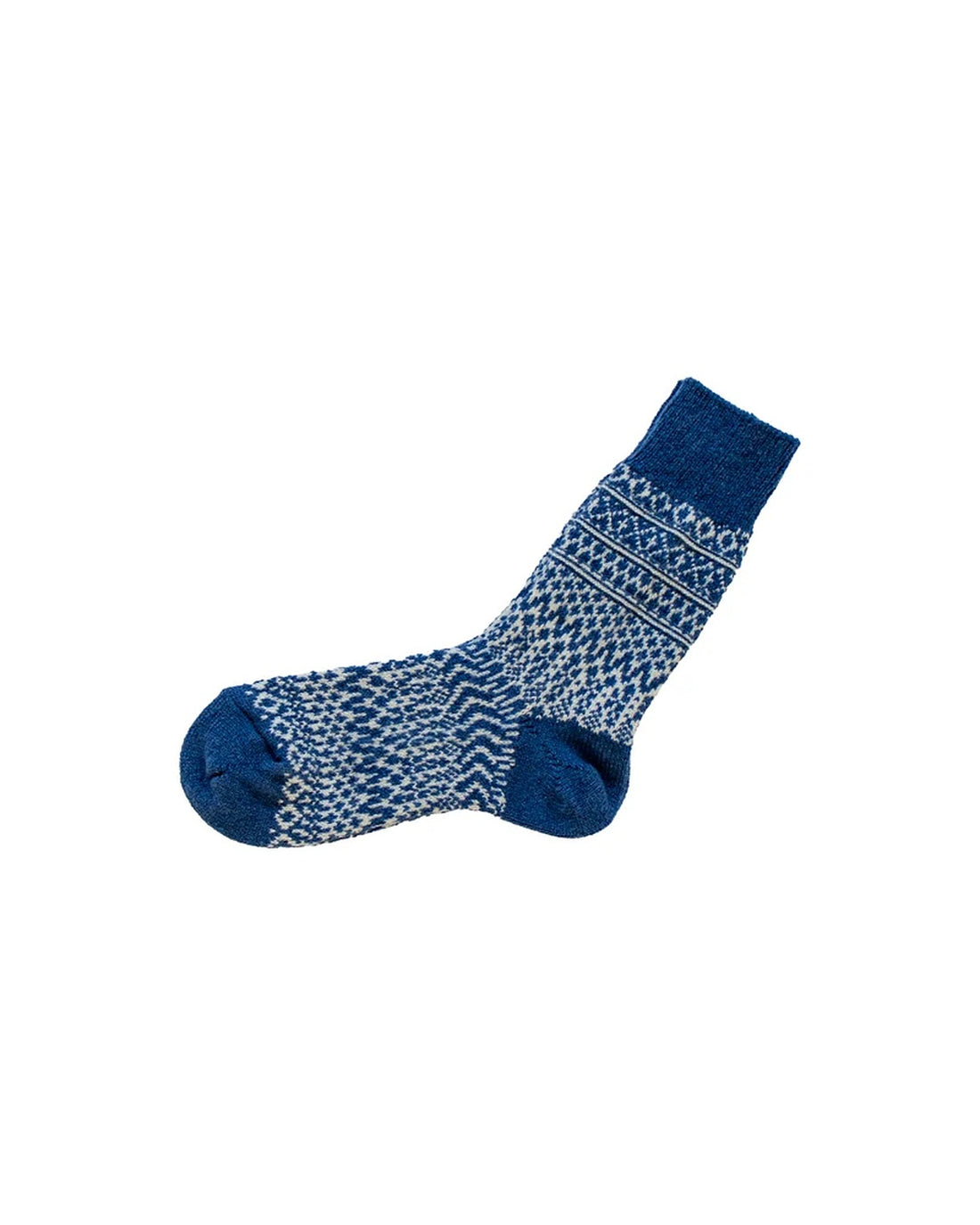 Wool Jacquard Socks - The Seagulls Blue