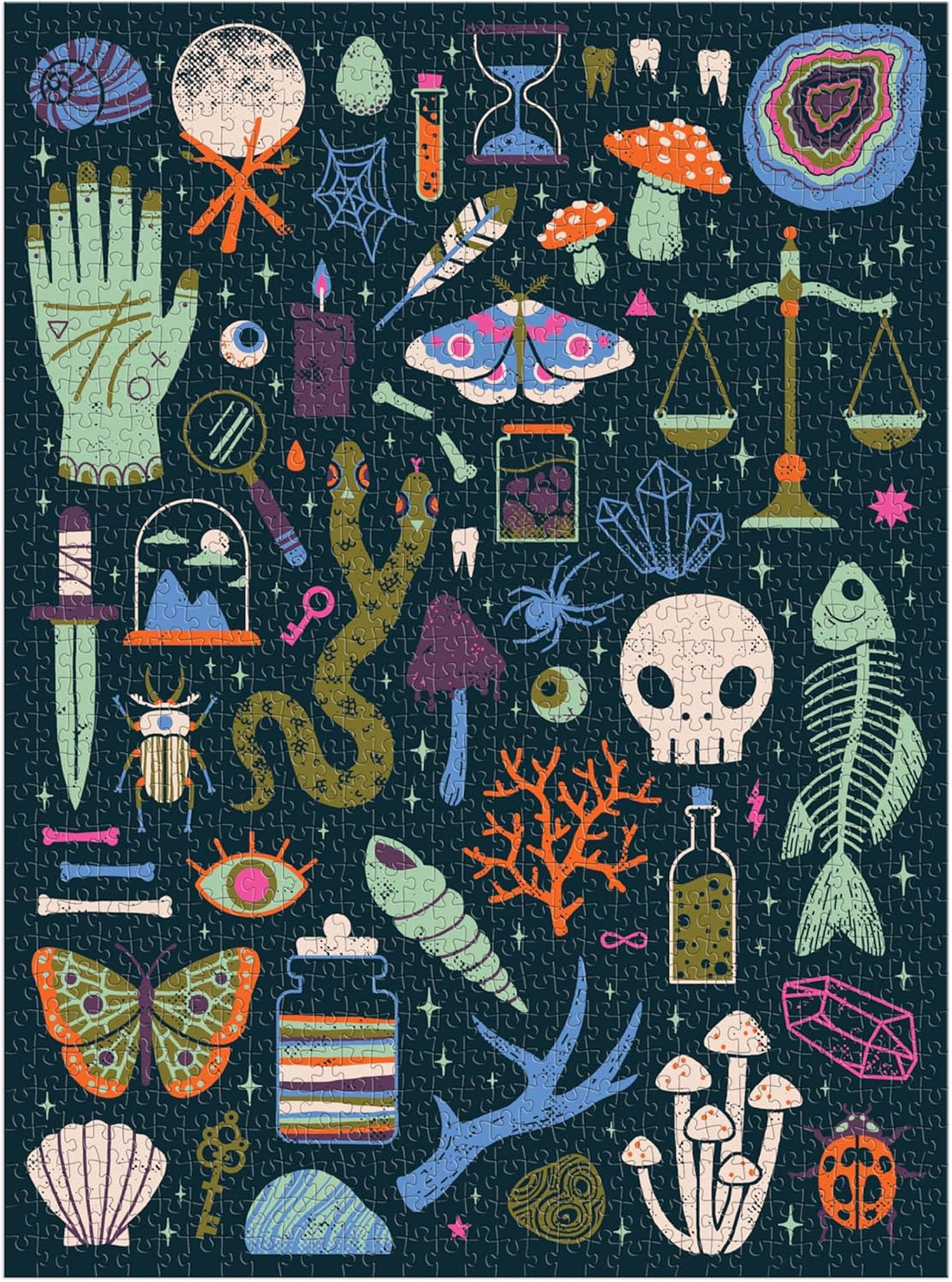 Occult and Curious 1000 Piece Glow in The Dark Puzzle - Parkette.
