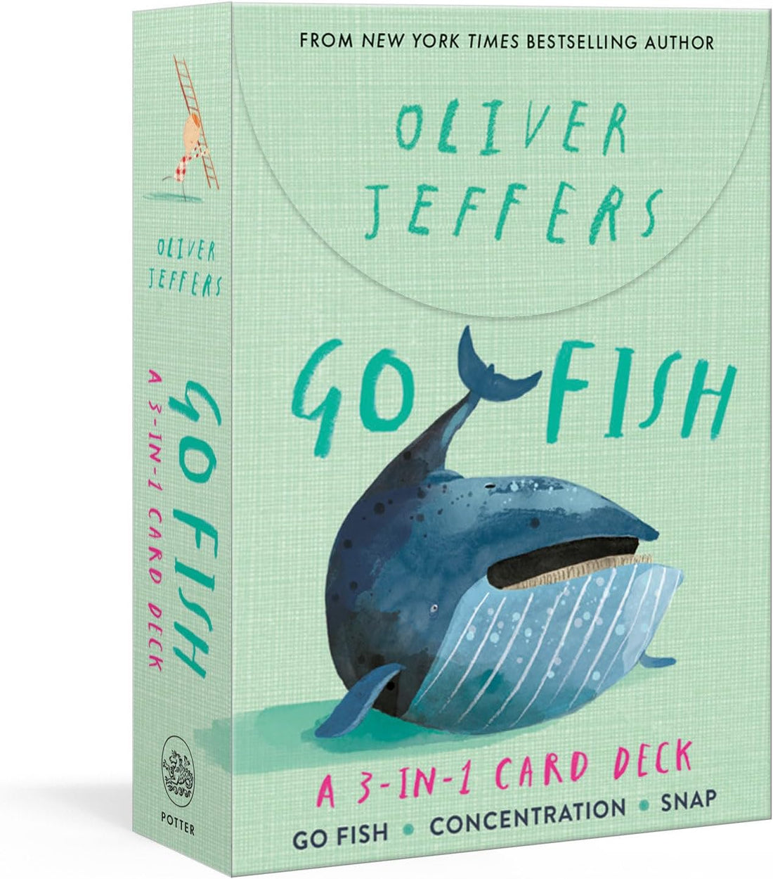 Oliver Jeffers Go Fish: A 3-in-1 Card Deck - Go Fish, Concentration, Snap - Parkette.