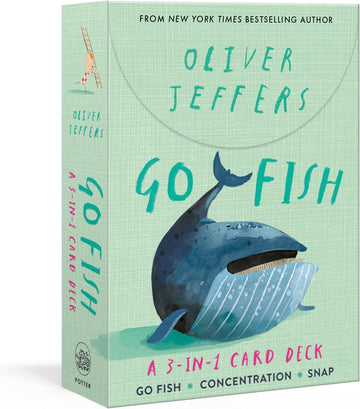 Oliver Jeffers Go Fish: A 3-in-1 Card Deck - Go Fish, Concentration, Snap - Parkette.