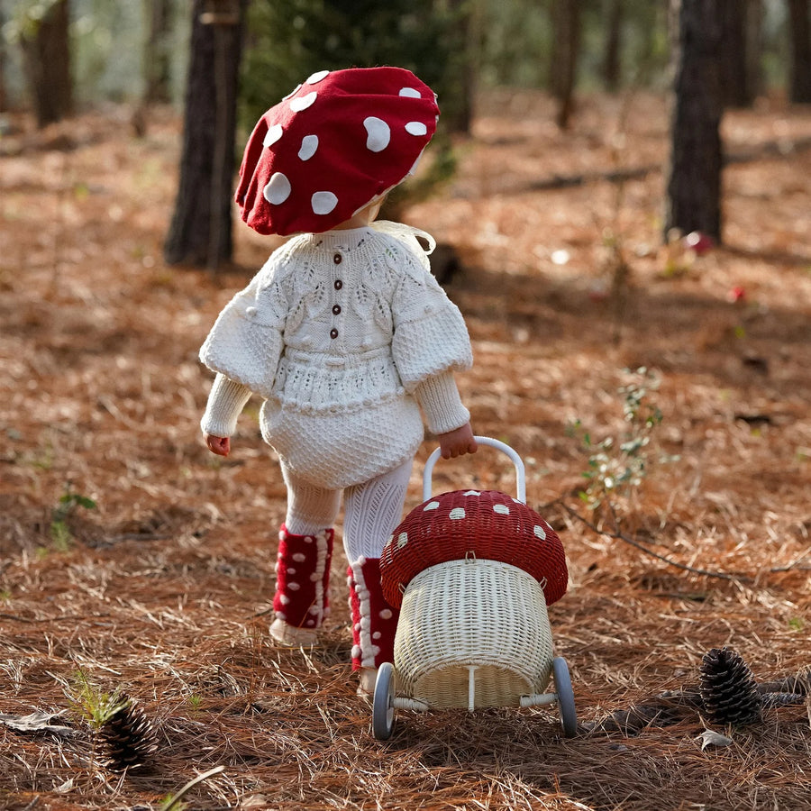 Olli Ella Rattan Mushroom Luggy - Parkette.