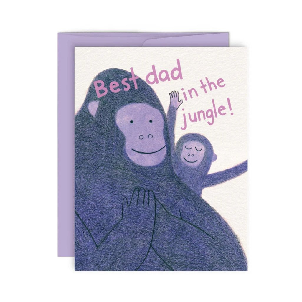 Gorilla Dad Greeting Card - Parkette.