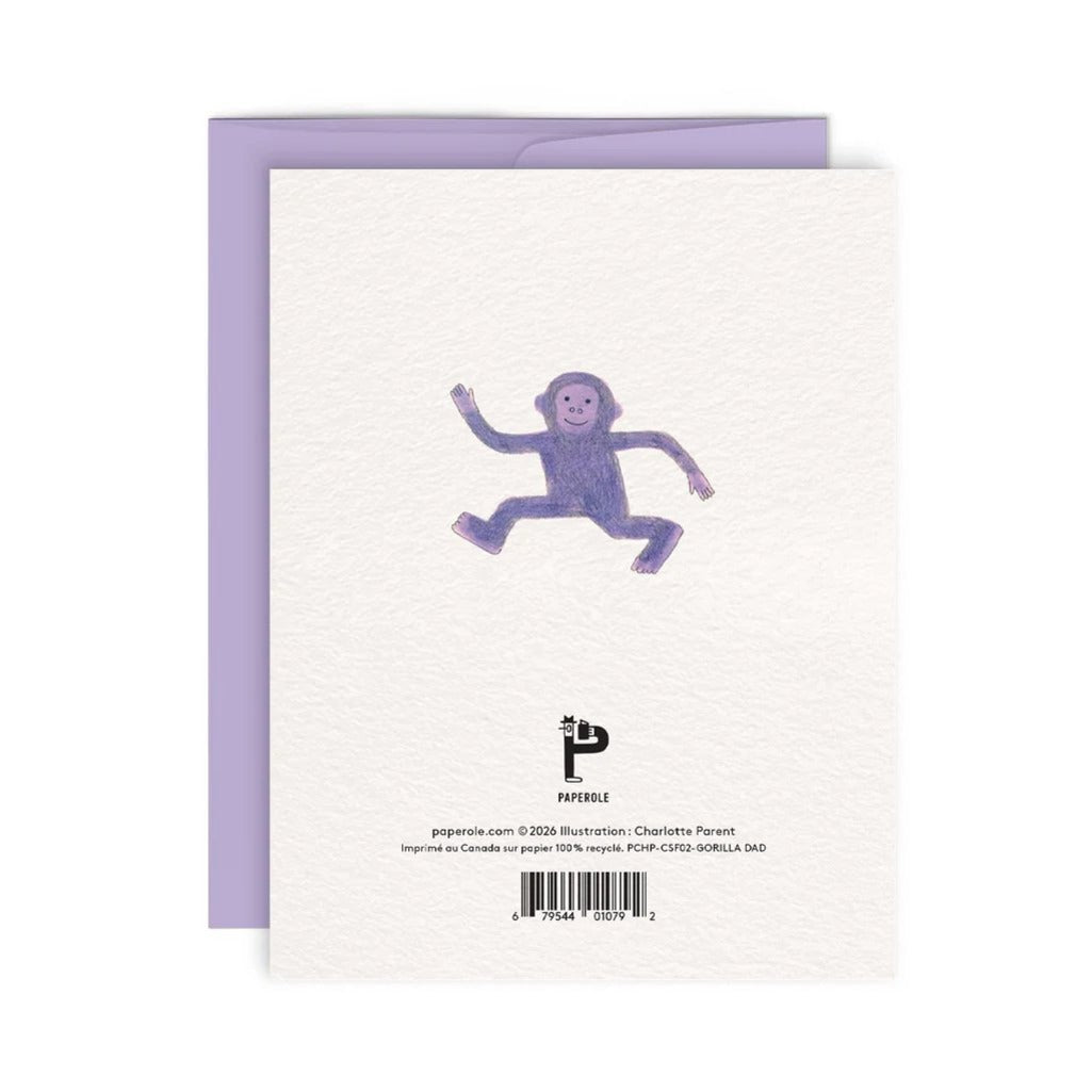 Gorilla Dad Greeting Card - Parkette.