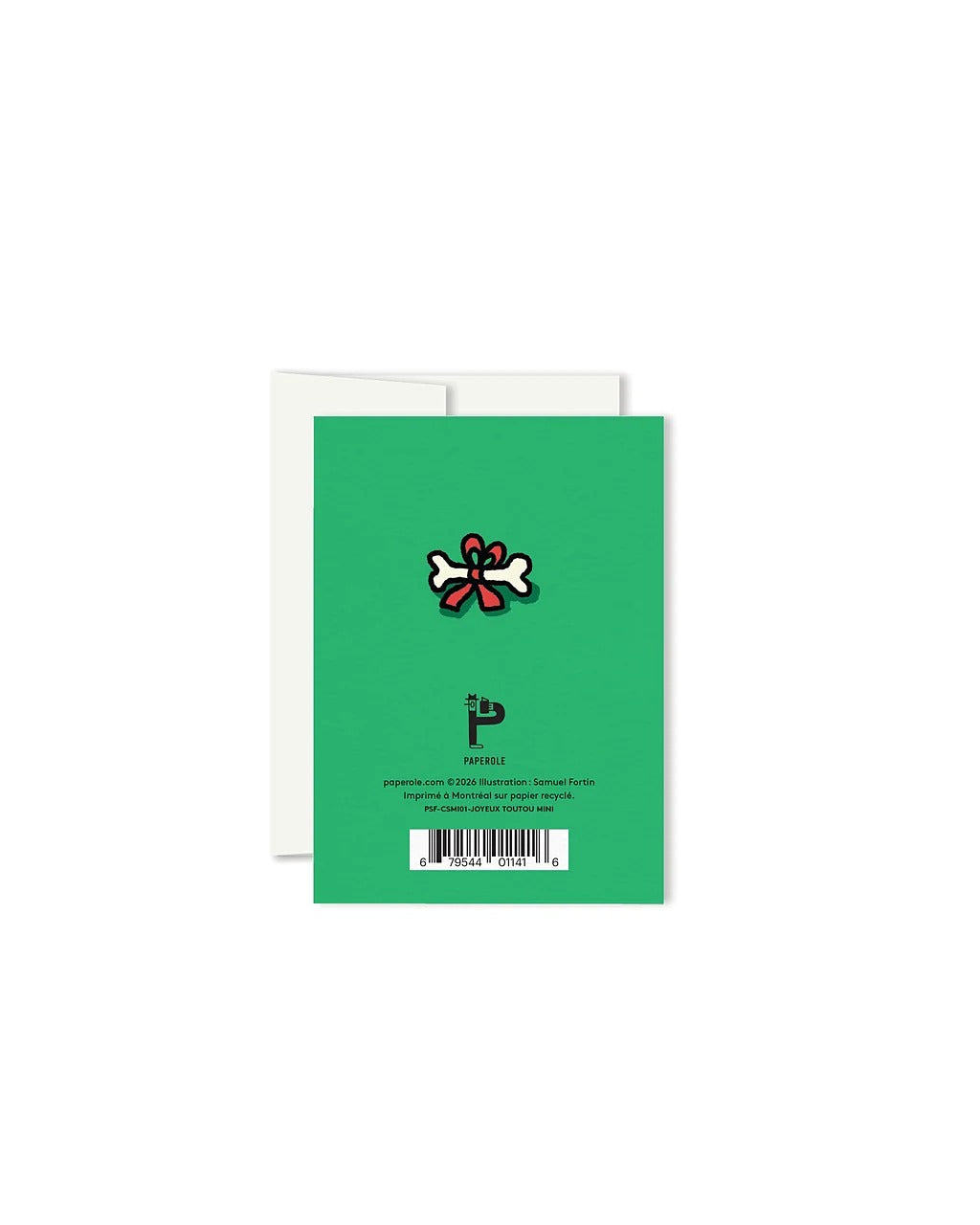 Joyeux Toutou Mini Greeting Card - Parkette.