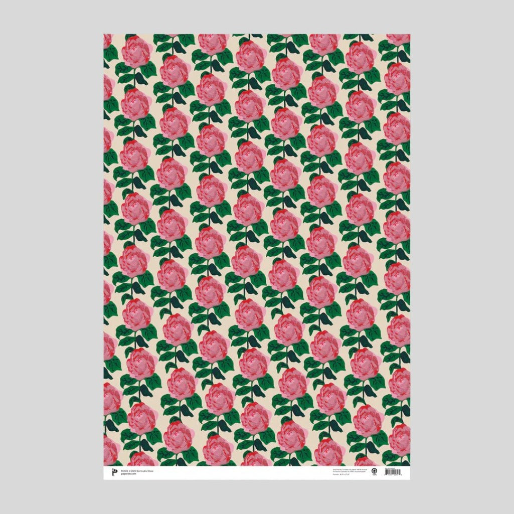 Roses Gift Wrap - Single Sheet - Parkette.