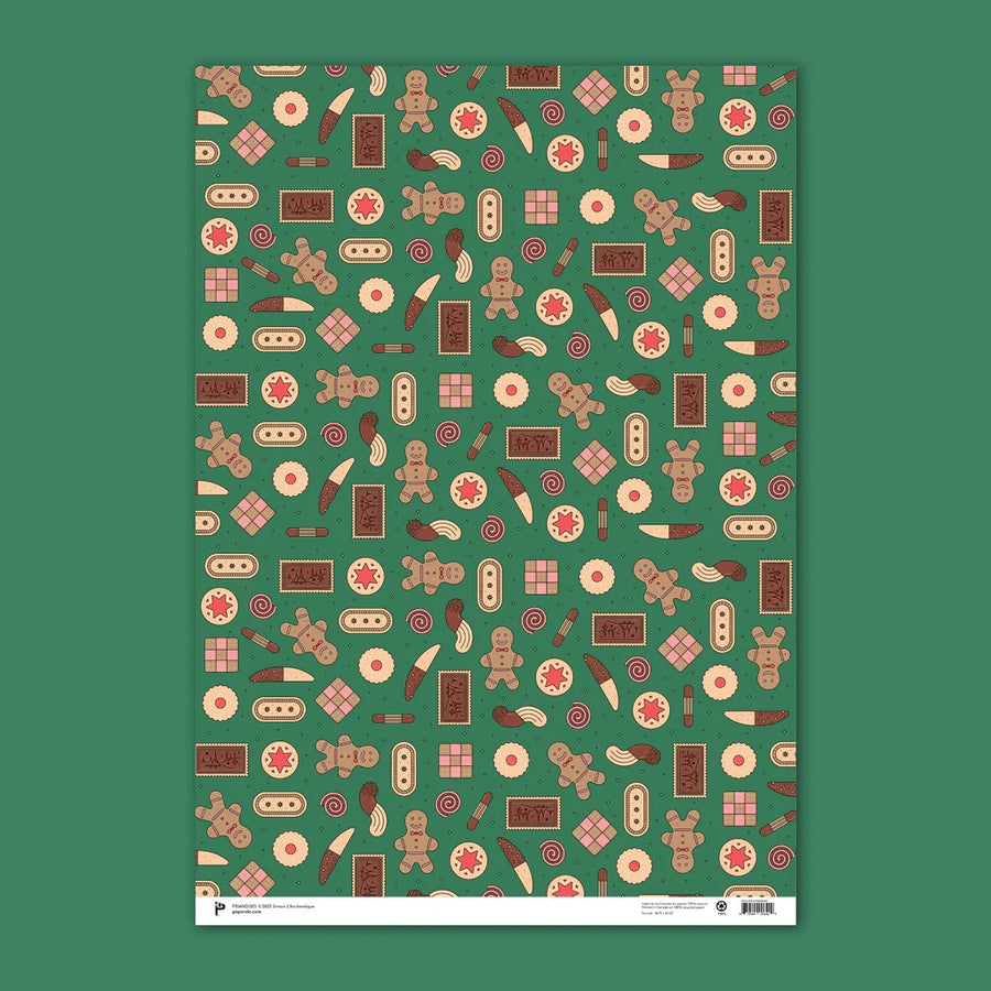 Friandises Gift Wrap - Set of 3 Sheets - Parkette.