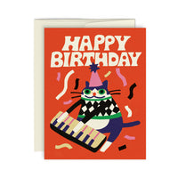 Jazzy Cat Greeting Card - Parkette.