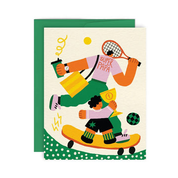 Super Papa Greeting Card - Parkette.