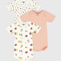 3-Pack Fruit Print Short Sleeved Bodysuits - Parkette.