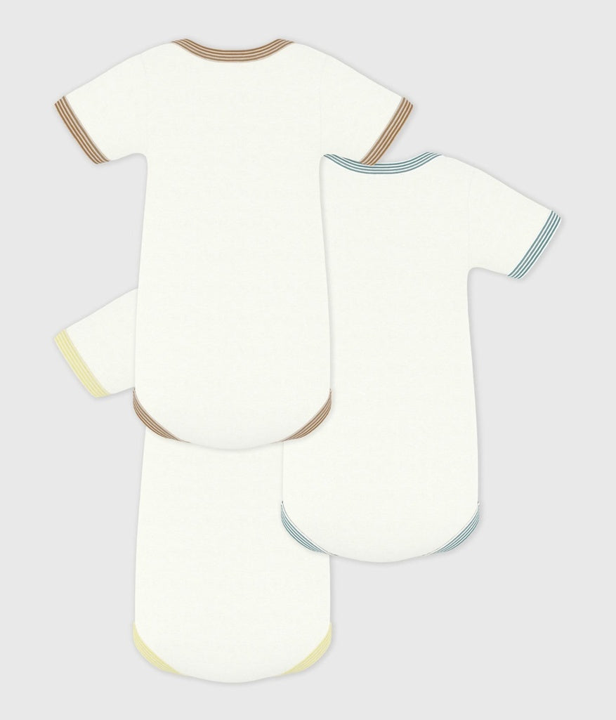 3-Pack Safari Short Sleeved Bodysuits - Parkette.