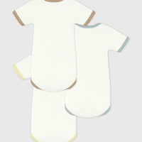 3-Pack Safari Short Sleeved Bodysuits - Parkette.