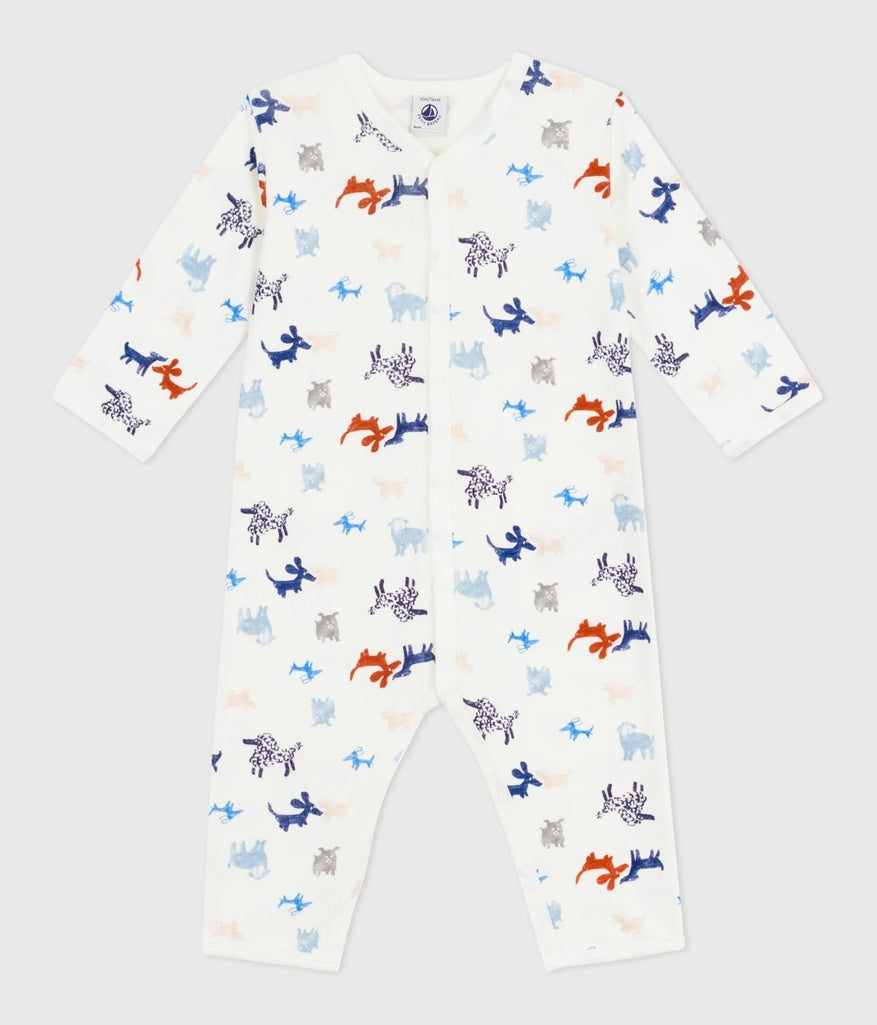 Dog Print Footless Sleepsuit