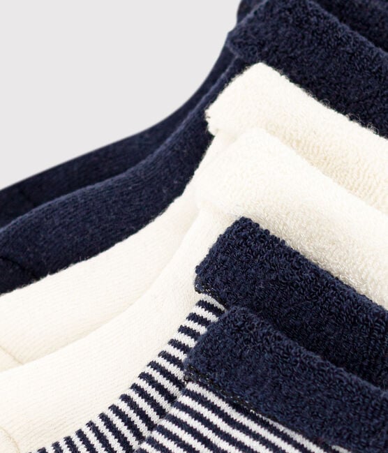 BABIES' KNITTED SOCKS - 3-PACK (NAVY AND WHITE) - Parkette.