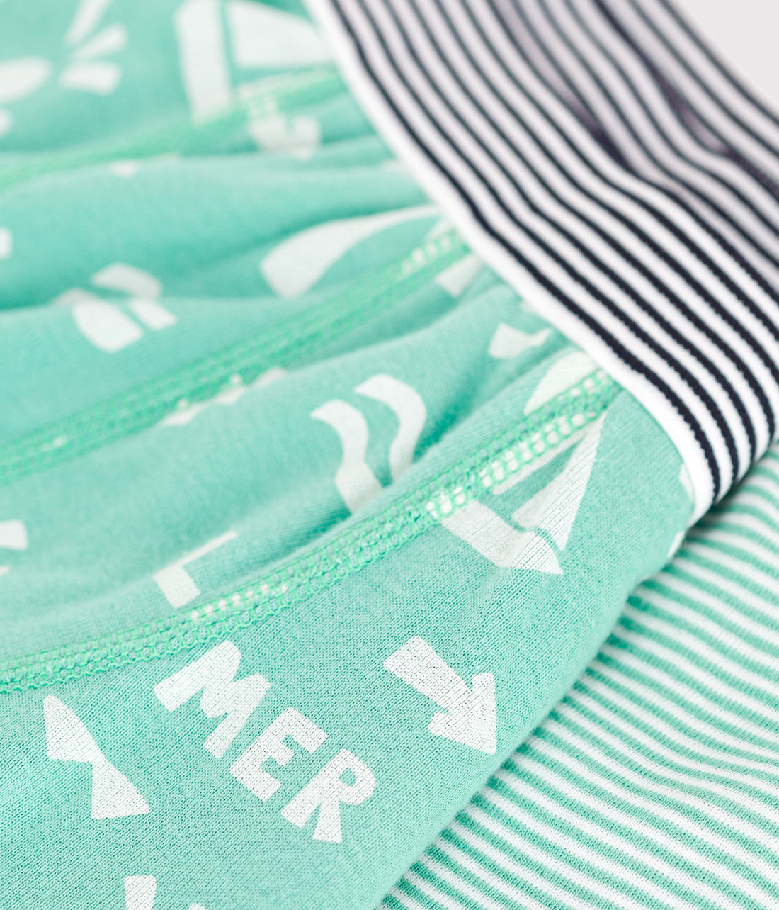Kids Cotton Boxers - 2-pack (Green) - Parkette.