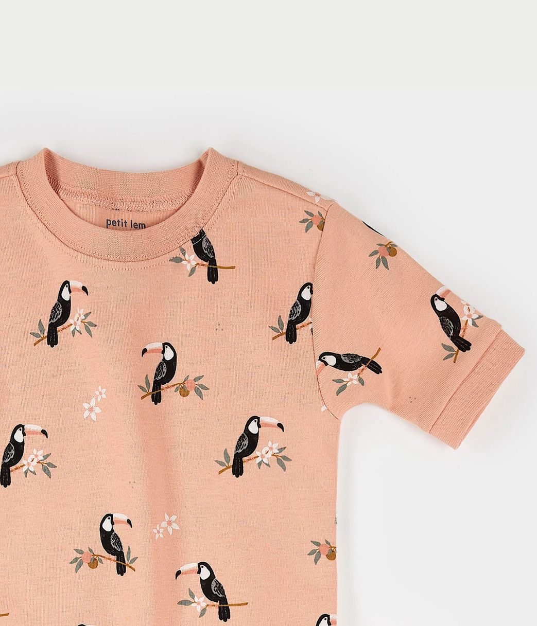Coral Toucans Short PJ Set - Parkette.