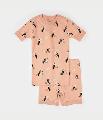 Coral Toucans Short PJ Set - Parkette.