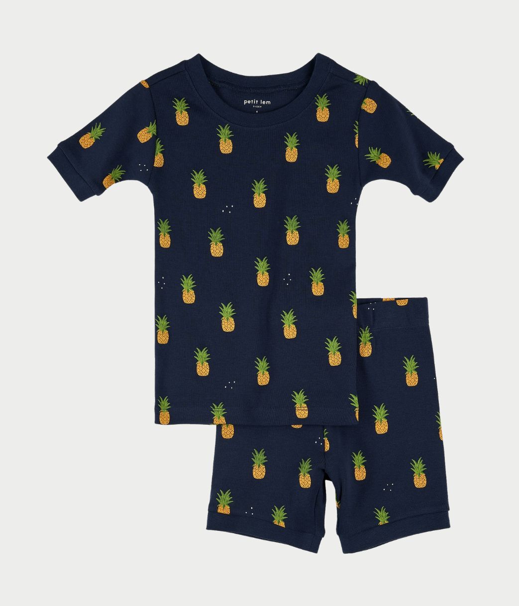 Navy Pineapples Short PJ Set - Parkette.