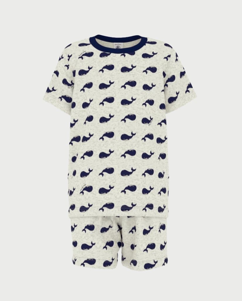 Whale Print Short Pajamas