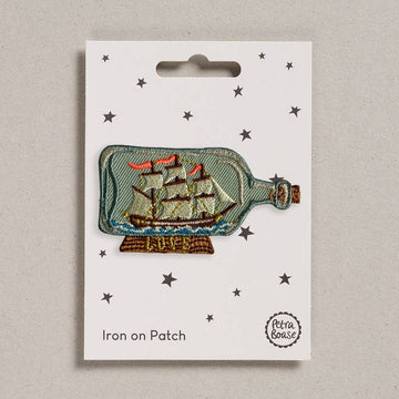 Ship in a Bottle Iron On Patch - Parkette.