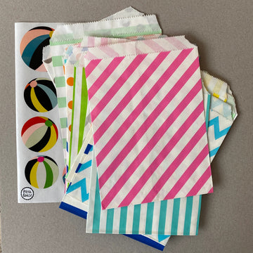 25 Assorted Pattern Paper Bags - Parkette.