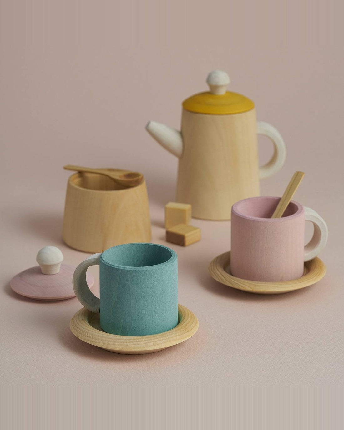 Mustard & Pink Tea Set