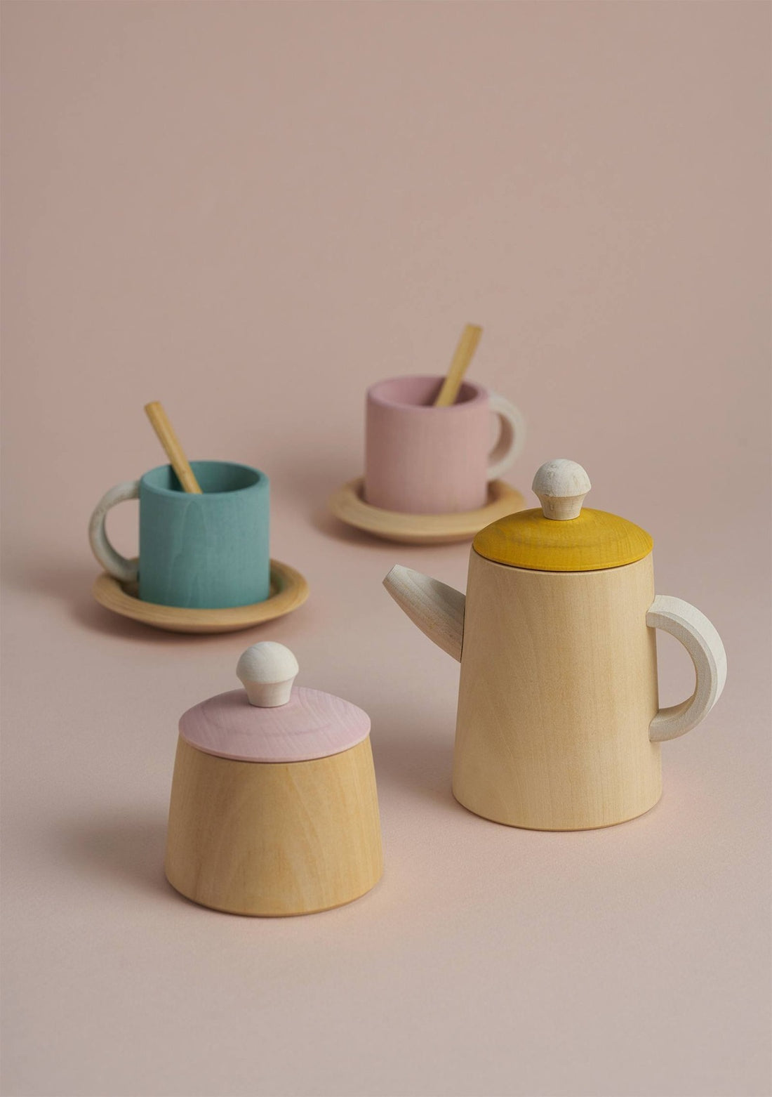 Mustard & Pink Tea Set