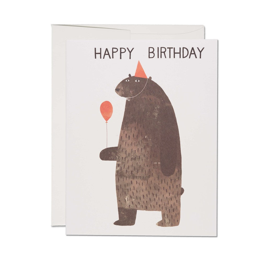 Party Bear Birthday Greeting Card - Parkette.