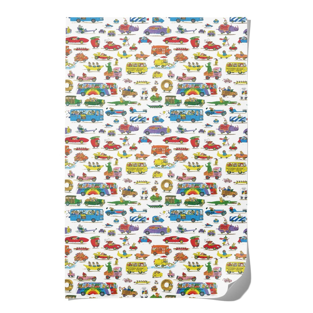 Richard Scarry Busytown Cars Wrapping Paper - Parkette.