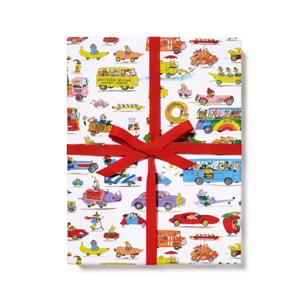 Richard Scarry Busytown Cars Wrapping Paper - Parkette.
