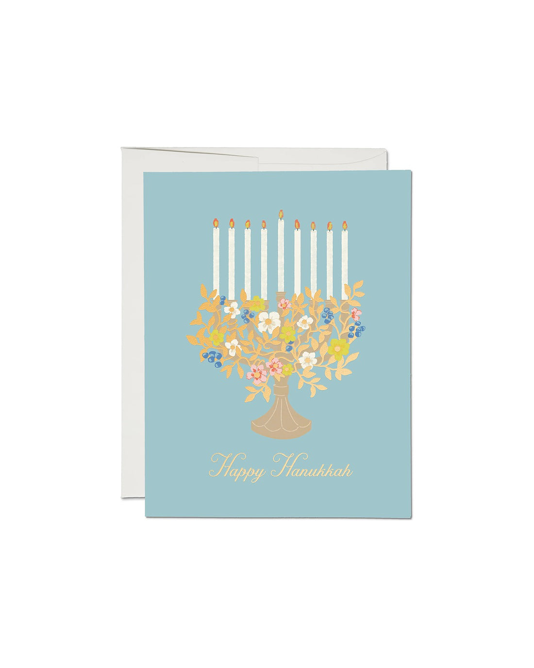 Floral Menorah Greeting Card - Parkette.