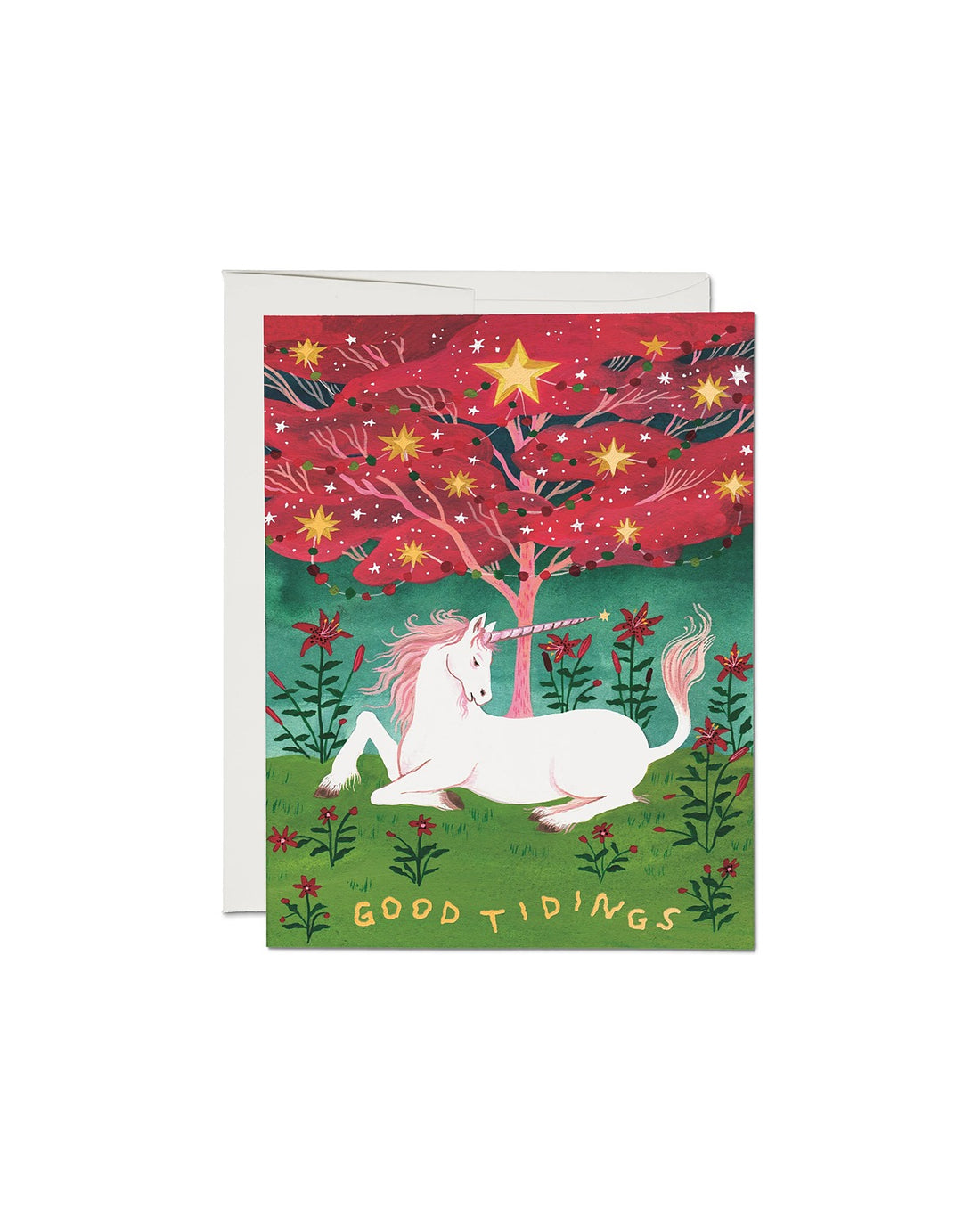 Good Tidings Unicorn Greeting Card - Parkette.