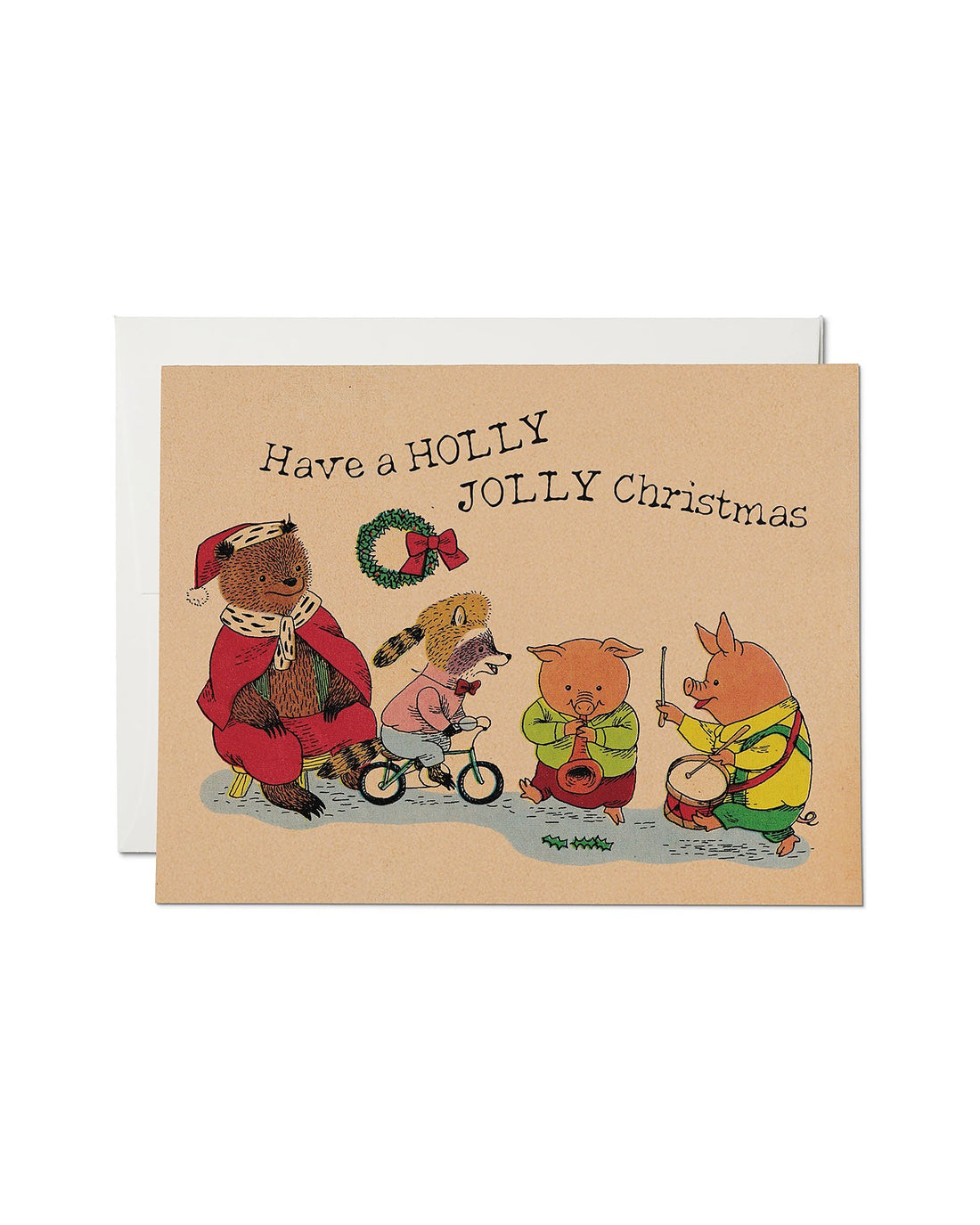 Holly Jolly Greeting Card - Parkette.